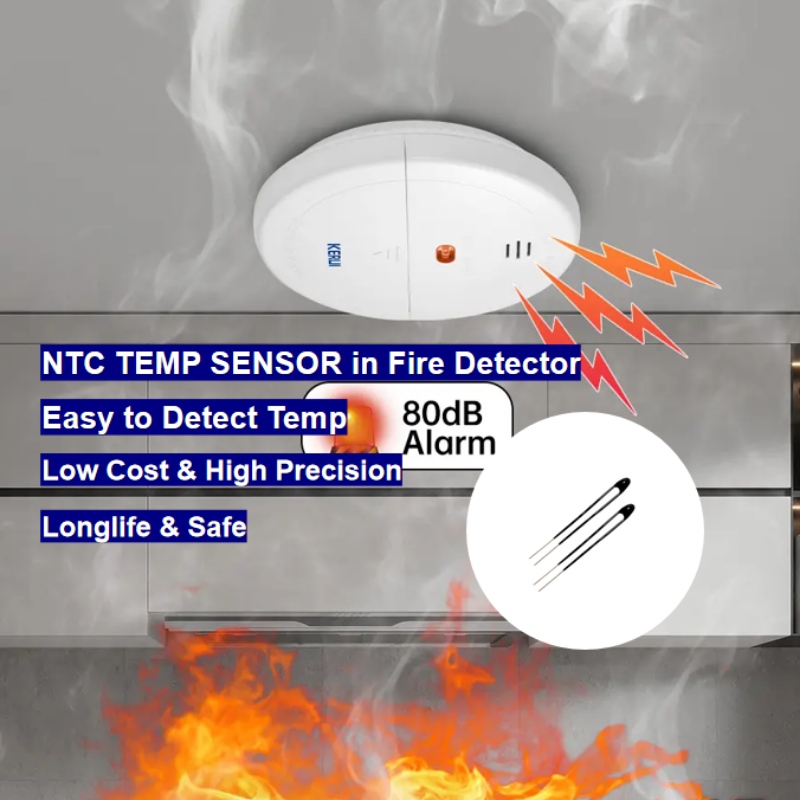 NTC thermistor temperature sensor in fire detector