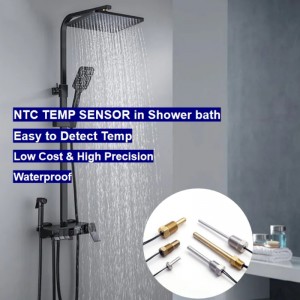 NTC thermistor temperature sensor in digital bath shower